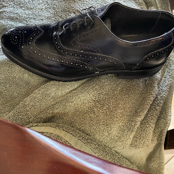 Good Year Men’s leather Leather sole steel tip black Oxford 10 1/2 Men’s sh… - Picture 4 of 14